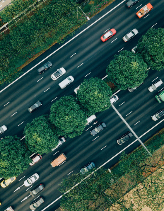 Aerial photo of access to the 101-S highway